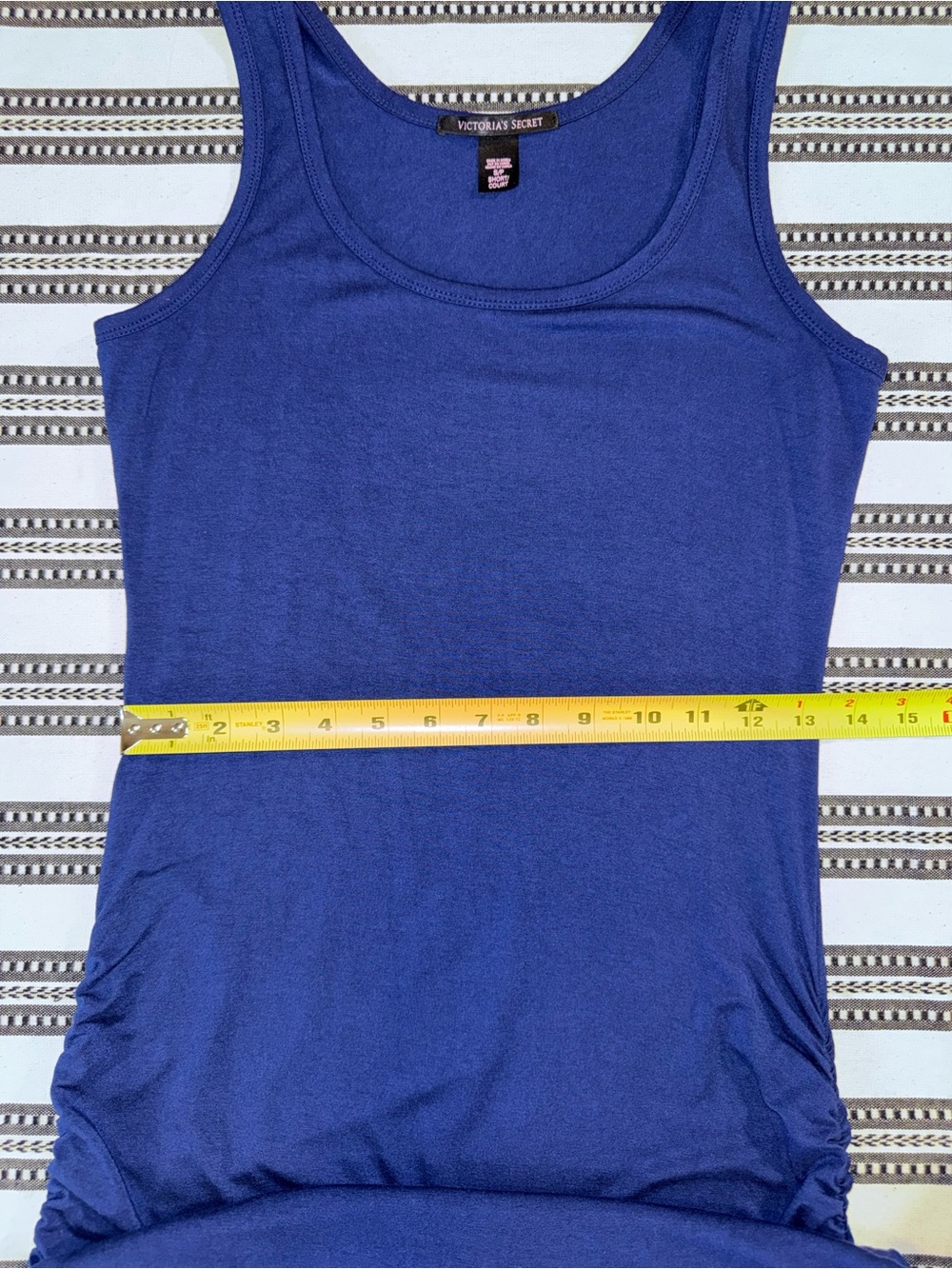 Victoria's Secret Royal Blue Sleeveless Maxi Dress w/ Ruching & Slit, S, Short - Picture 7 of 13